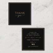 Eleganter Minimalistischer Dank Frame Border Disco Quadratische Visitenkarte (Vorne/Hinten)