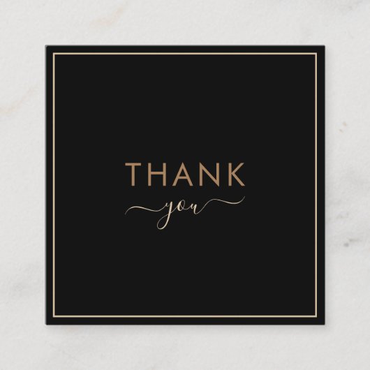 Eleganter Minimalistischer Dank Frame Border Disco Quadratische Visitenkarte (Vorderseite)