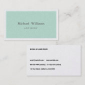 ELEGANTER MINIMALISTISCHER EINFACHER VISITENKARTE (Vorne/Hinten)