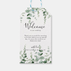 Eleganter Minimalistischer Eukalyptus Wedding Will Geschenkanhänger