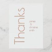 Eleganter Minimalistischer Film dank Postkarte (Vorderseite)