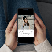 Eleganter Minimalistischer Foto Abschluss Ankündigung