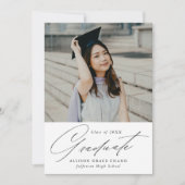 Eleganter Minimalistischer Foto Abschluss Ankündigung (Vorderseite)