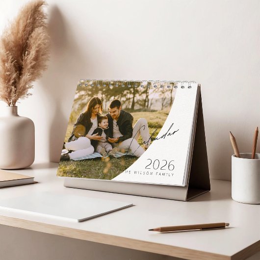 Eleganter Minimalistischer Foto-Kalender Kalender