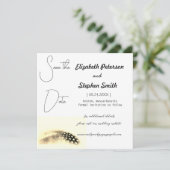 Eleganter, minimalistischer Foto Save The Date (Stehend Vorderseite)