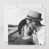 Eleganter, minimalistischer Foto Save The Date (Rückseite)