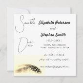 Eleganter, minimalistischer Foto Save The Date (Vorderseite)