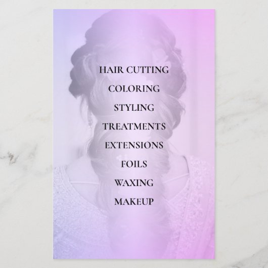 Eleganter, minimalistischer Friseur Flyer (Hinten)