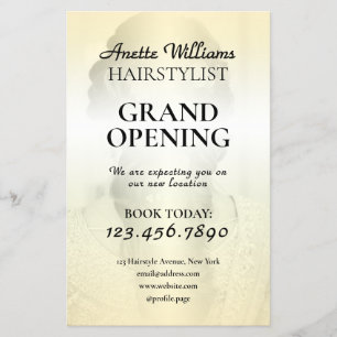Eleganter, minimalistischer Friseur Flyer