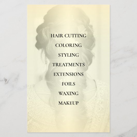 Eleganter, minimalistischer Friseur Flyer (Hinten)