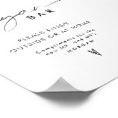 Eleganter Minimalistischer Gefallen Cigar Bar Wedd Poster (Ecke)