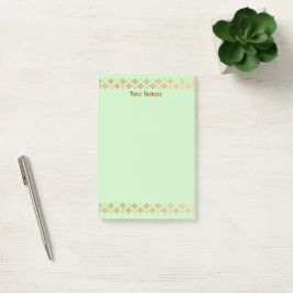 Eleganter minimalistischer Goldakzent Mintgrün  Post-it Klebezettel