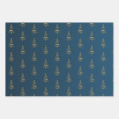 Eleganter Minimalistischer Goldbaum Weihnachten Geschenkpapier Set (Vorderseite 3)