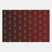 Eleganter Minimalistischer Goldbaum Weihnachten Geschenkpapier Set (Vorderseite 2)