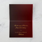 Eleganter Minimalistischer Goldbaum Weihnachtsgrüß Karte (Innenseite)