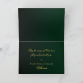 Eleganter Minimalistischer Goldbaum Weihnachtsgrüß Karte (Innenseite)