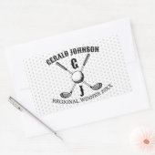 Eleganter Minimalistischer Golf Monogr... Rechteckiger Aufkleber (Umschlag)