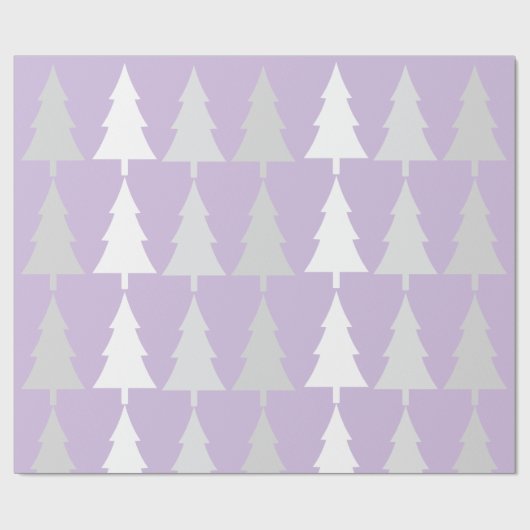 Eleganter minimalistischer hellvioletter Weihnacht Geschenkpapier (Flach)