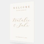 Eleganter Minimalistischer Hochzeitsempfang Acrylschild (Winkel)