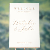 Eleganter Minimalistischer Hochzeitsempfang Acrylschild (Neutral)