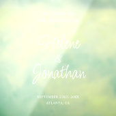 Eleganter Minimalistischer Hochzeitsempfang Fensteraufkleber (Blatt 3)