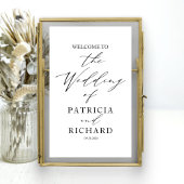 Eleganter Minimalistischer Hochzeitsempfang Poster