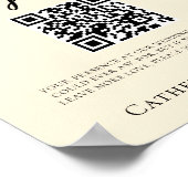 Eleganter Minimalistischer Hochzeitsfonds für Elfe Poster (Ecke)