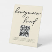 Eleganter Minimalistischer Hochzeitsfonds für Elfe Sockelschild (Vorderseite)