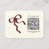 Eleganter Minimalistischer Hochzeitsklassiker Red Begleitkarte (Vorderseite)