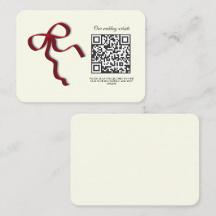 Eleganter Minimalistischer Hochzeitsklassiker Red Begleitkarte