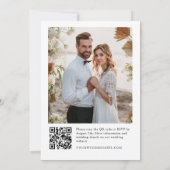 Eleganter Minimalistischer Hochzeitsstichtag-Foto Einladung (Rückseite)