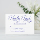 Eleganter Minimalistischer Hochzeitstil RSVP Karte (Stehend Vorderseite)