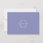 Eleganter Minimalistischer Hochzeitstil RSVP Karte (Rückseite)
