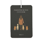 Eleganter Minimalistischer Hundewalker Autolufterfrischer (Vorderseite)