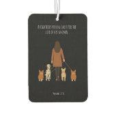 Eleganter Minimalistischer Hundewalker Autolufterfrischer (Rückseite)