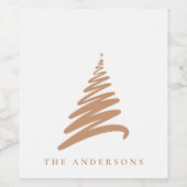 Eleganter Minimalistischer Individuelle Name Weinetikett (Einzelnes Label)