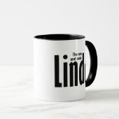 Eleganter, Minimalistischer, individueller "Linda" Tasse (VorderseiteRechts)