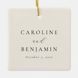 Eleganter Minimalistischer Ivory-Creme-Individuell Keramikornament