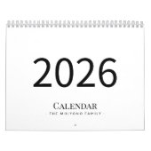 Eleganter minimalistischer Kalender 2026 (Titelbild)
