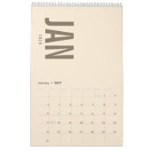 Eleganter minimalistischer Kalender 2026 (Jan 2027)