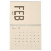Eleganter minimalistischer Kalender 2026 (Feb 2027)