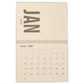 Eleganter minimalistischer Kalender 2026 (Jan 2027)