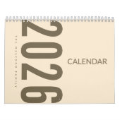 Eleganter minimalistischer Kalender 2026 (Titelbild)
