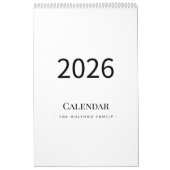 Eleganter minimalistischer Kalender 2026 (Titelbild)
