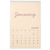 Eleganter minimalistischer Kalender 2026 (Jan 2027)