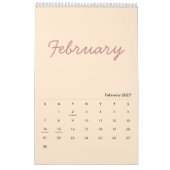 Eleganter minimalistischer Kalender 2026 (Feb 2027)