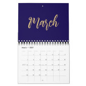 Eleganter minimalistischer Kalender 2026 – blau & (Mär 2027)