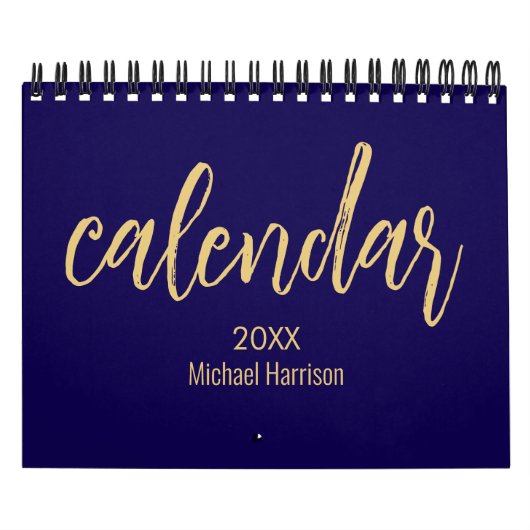 Eleganter minimalistischer Kalender 2026 – blau & (Titelbild)