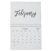 Eleganter minimalistischer Kalender 2026 – hellgra (Feb 2027)