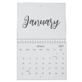 Eleganter minimalistischer Kalender 2026 – hellgra (Jan 2027)